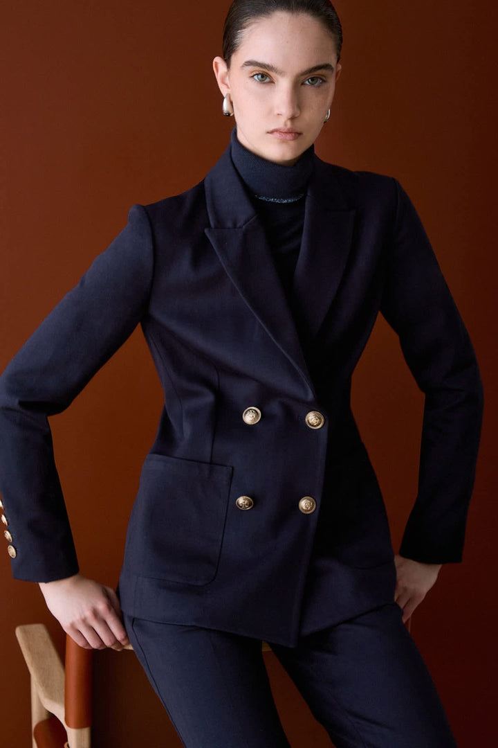 Veston à double boutonnage pour femme liujo