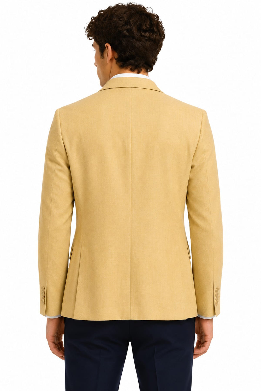 Lief Horsens men's textured gray tone-on-tone blazer, front view with chest pocket - Valérie Simon