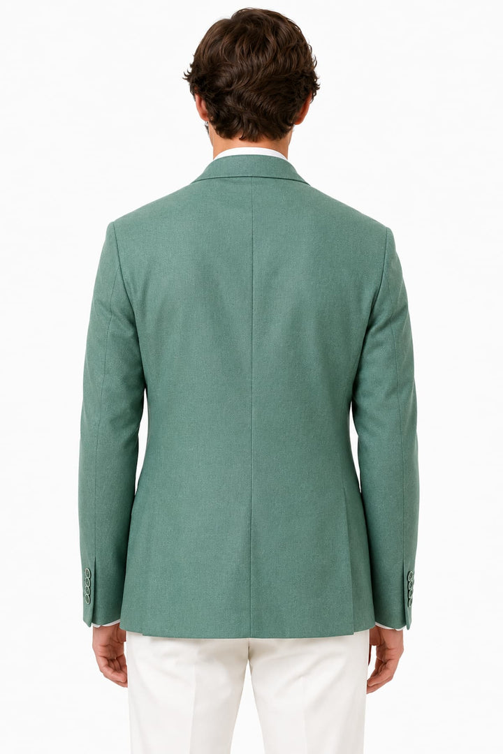 Veston texturé extensible homme vue de côté gris avec boutons Lief Horsens - Valérie Simon