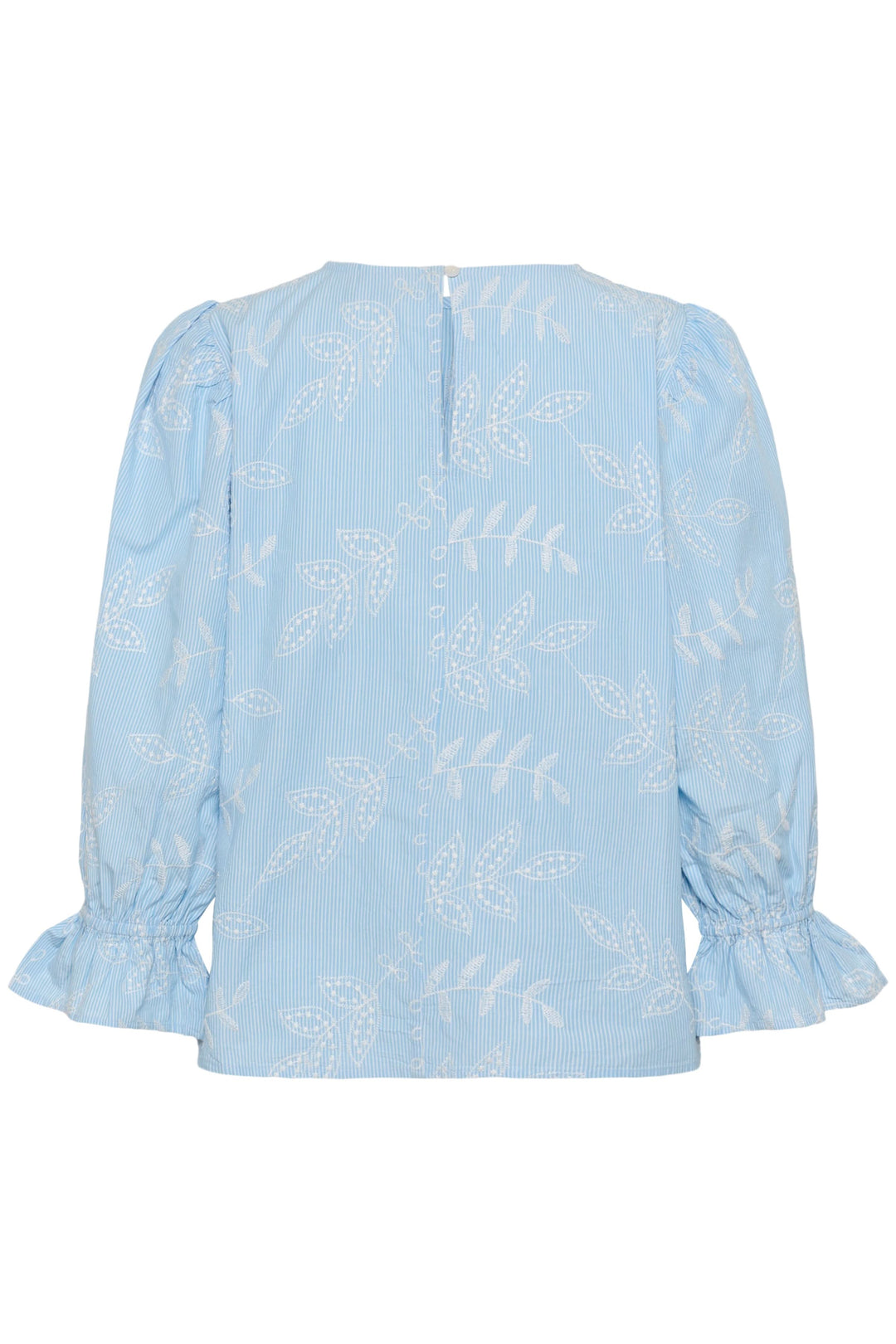 Marlee Embroidered Blouse with Three-Quarter Sleeves