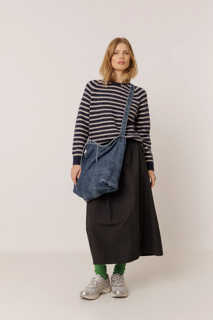 Soft knit striped sweater 
