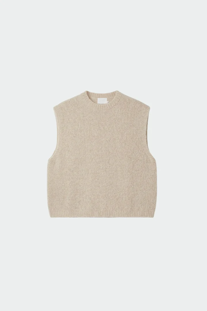 Veste sans manches en tricot