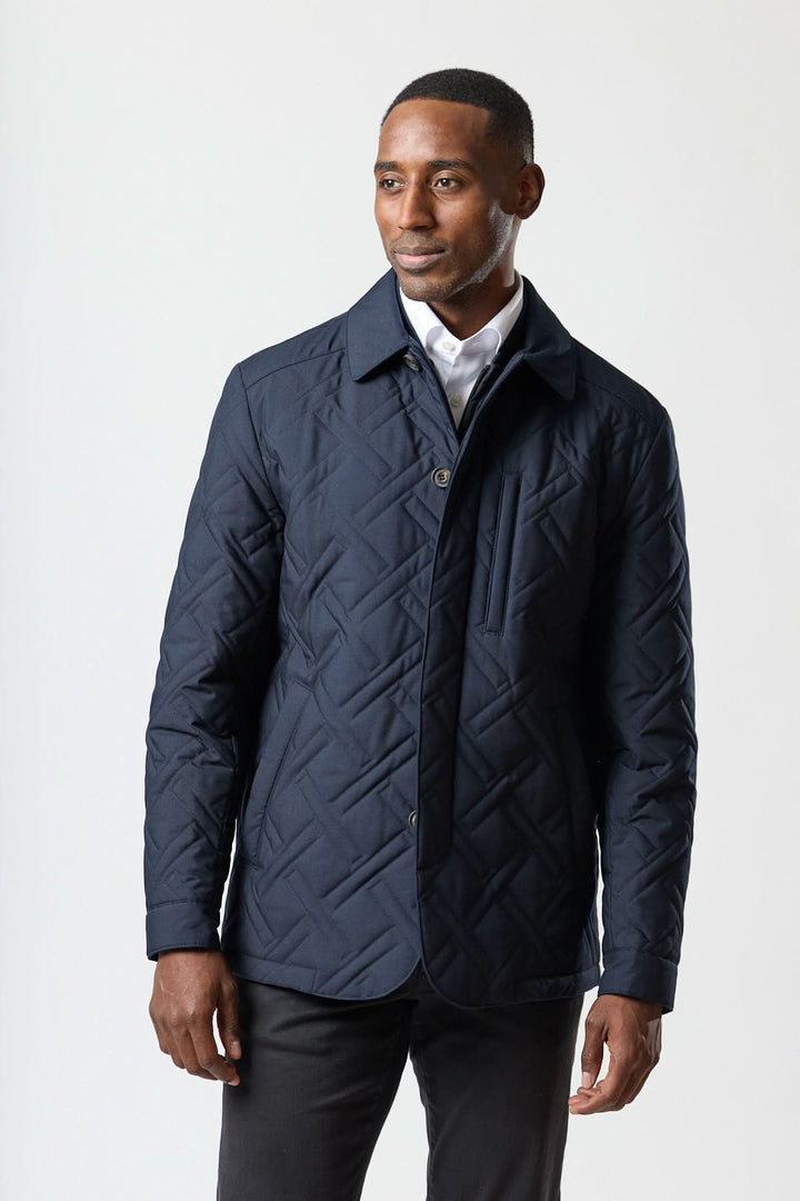 Manteau matelassé technique marine