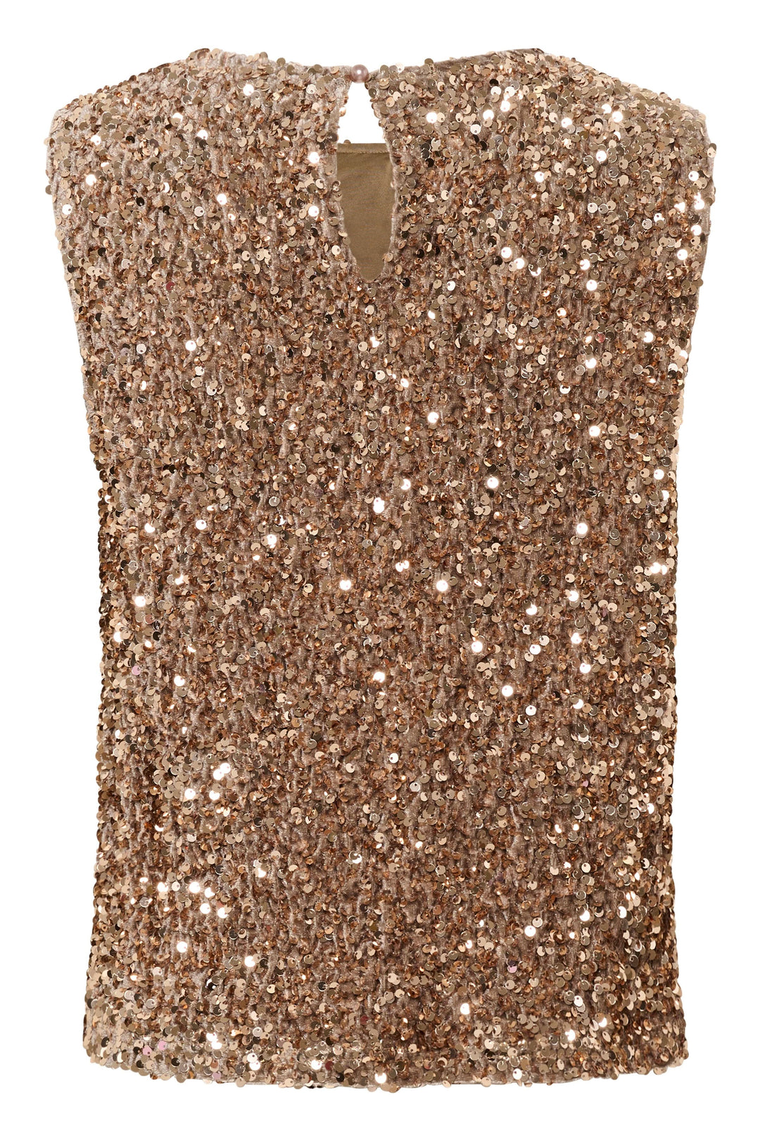 Camisole Palia en paillettes, haut sans manches, chic et élégant pour des occasions festives.