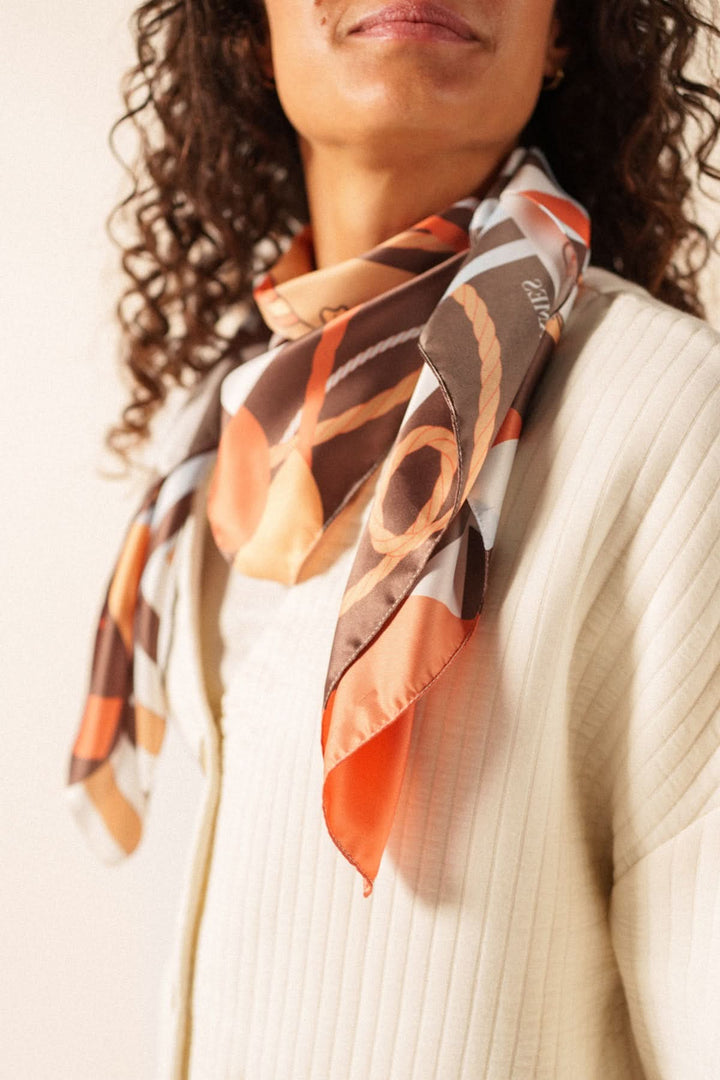 Foulard CARRE FOND MARIN