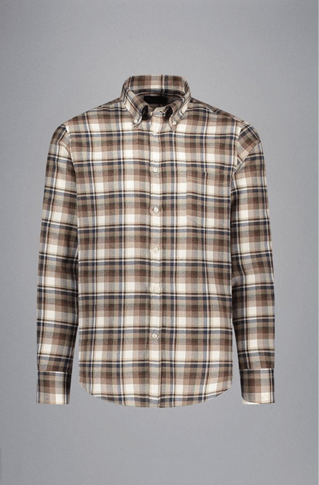 Chemise en flanelle à carreaux multicolores, coupe classique, col boutonné, parfaite pour l'automne.