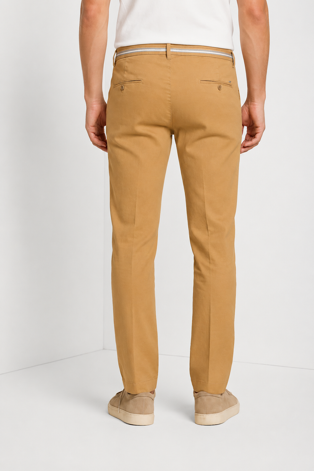 Turin Oxford Linen and Cotton Pants Fit—Modern Style