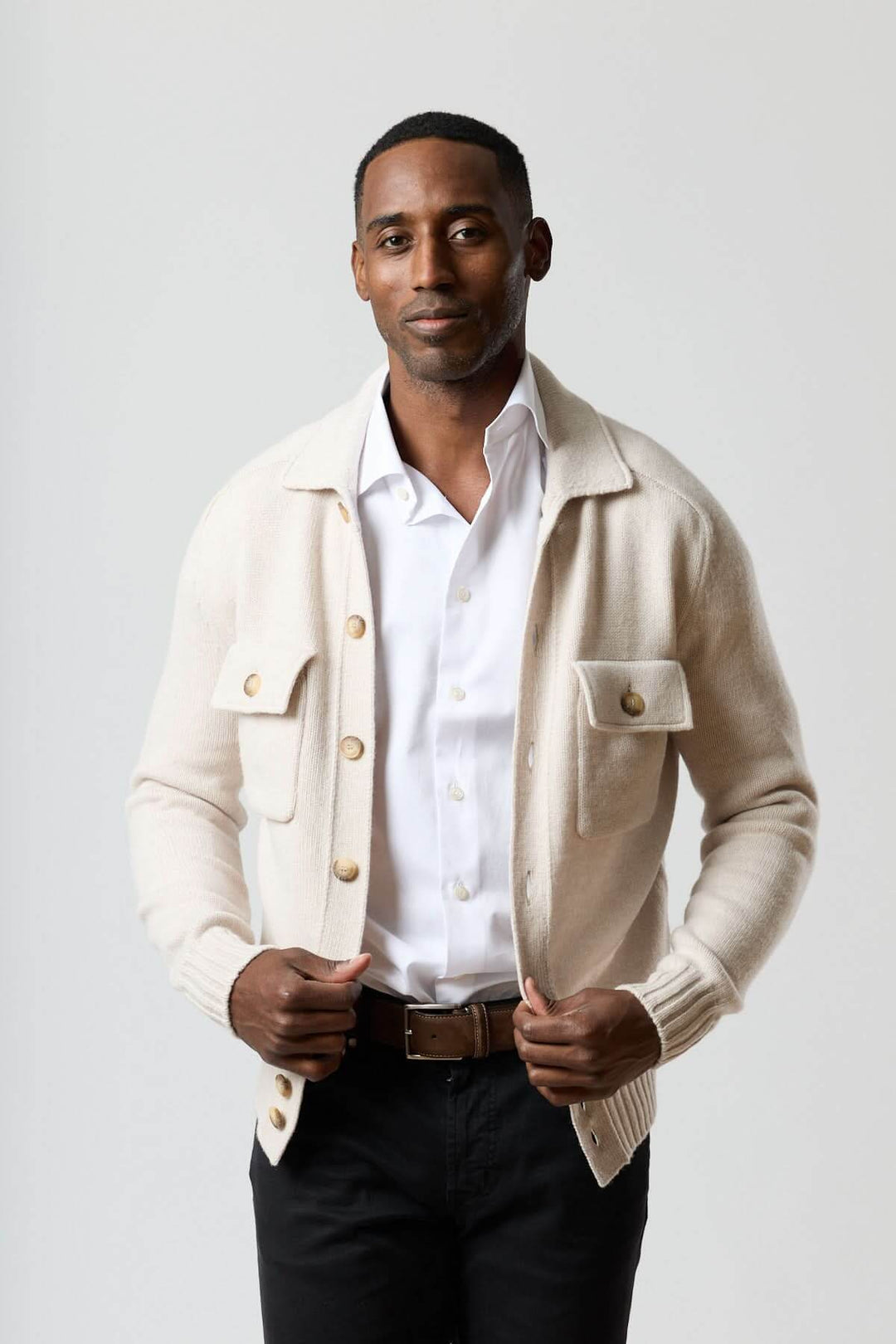 Cardigan chemise à poches boutonnées