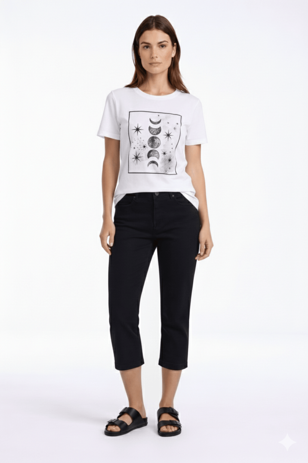 Pantalon capri ajusté