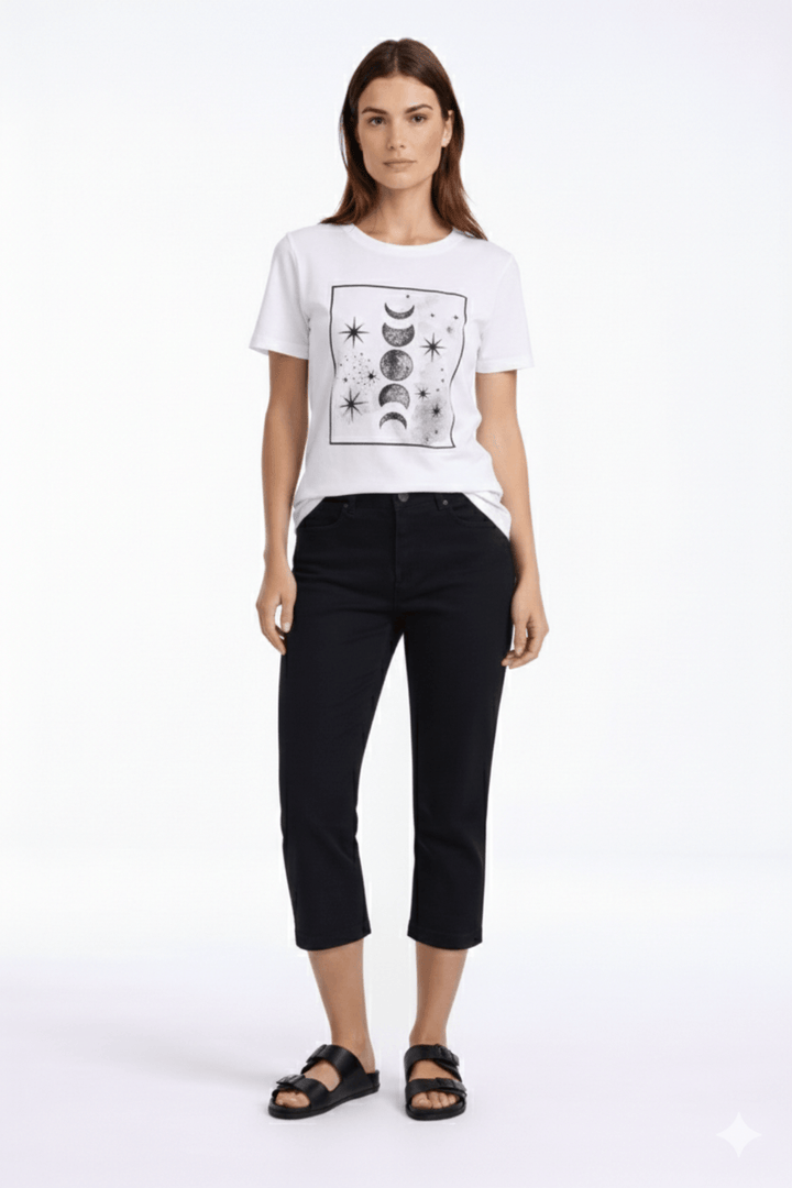 Pantalon capri ajusté