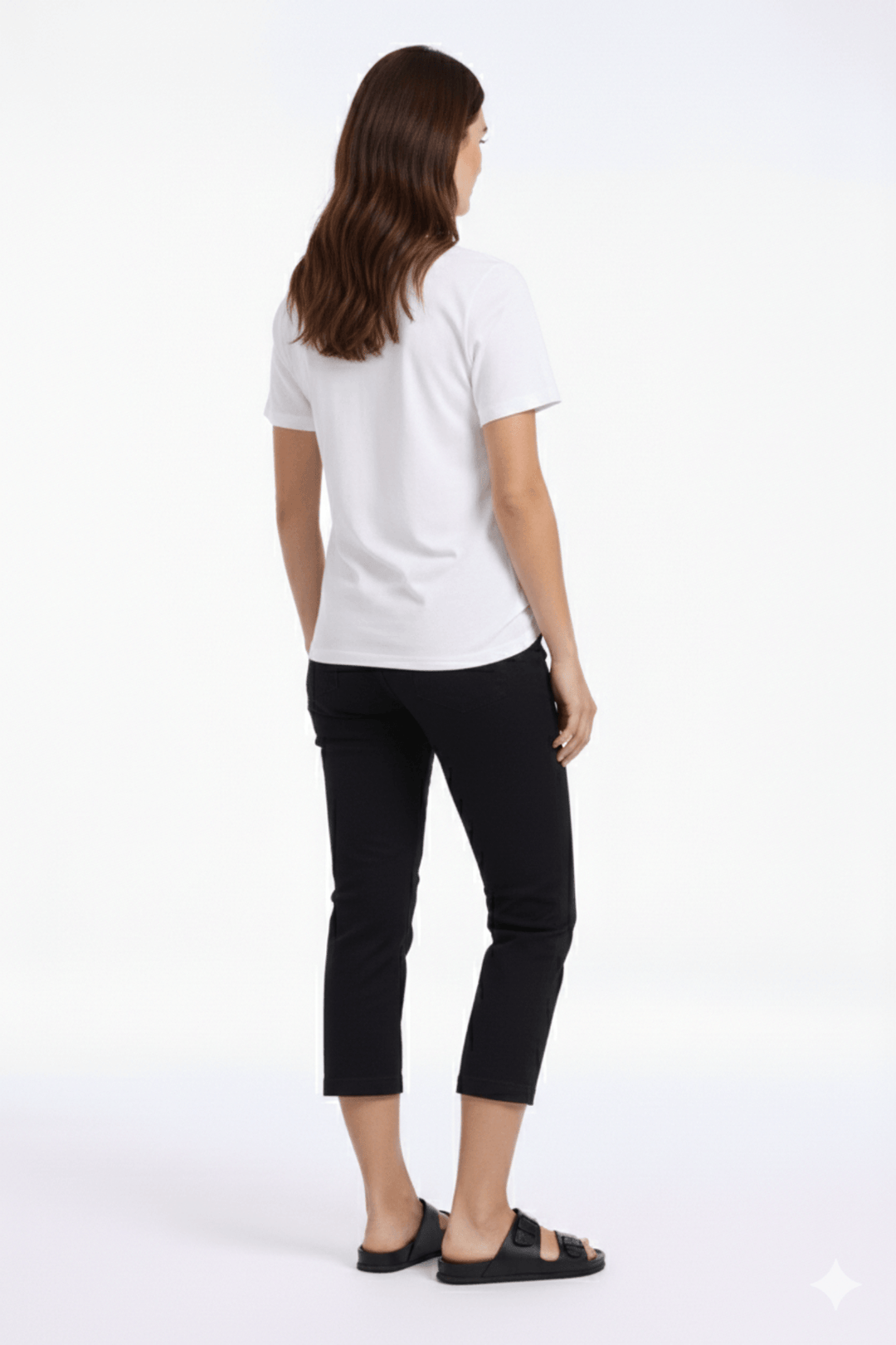 Pantalon capri ajusté