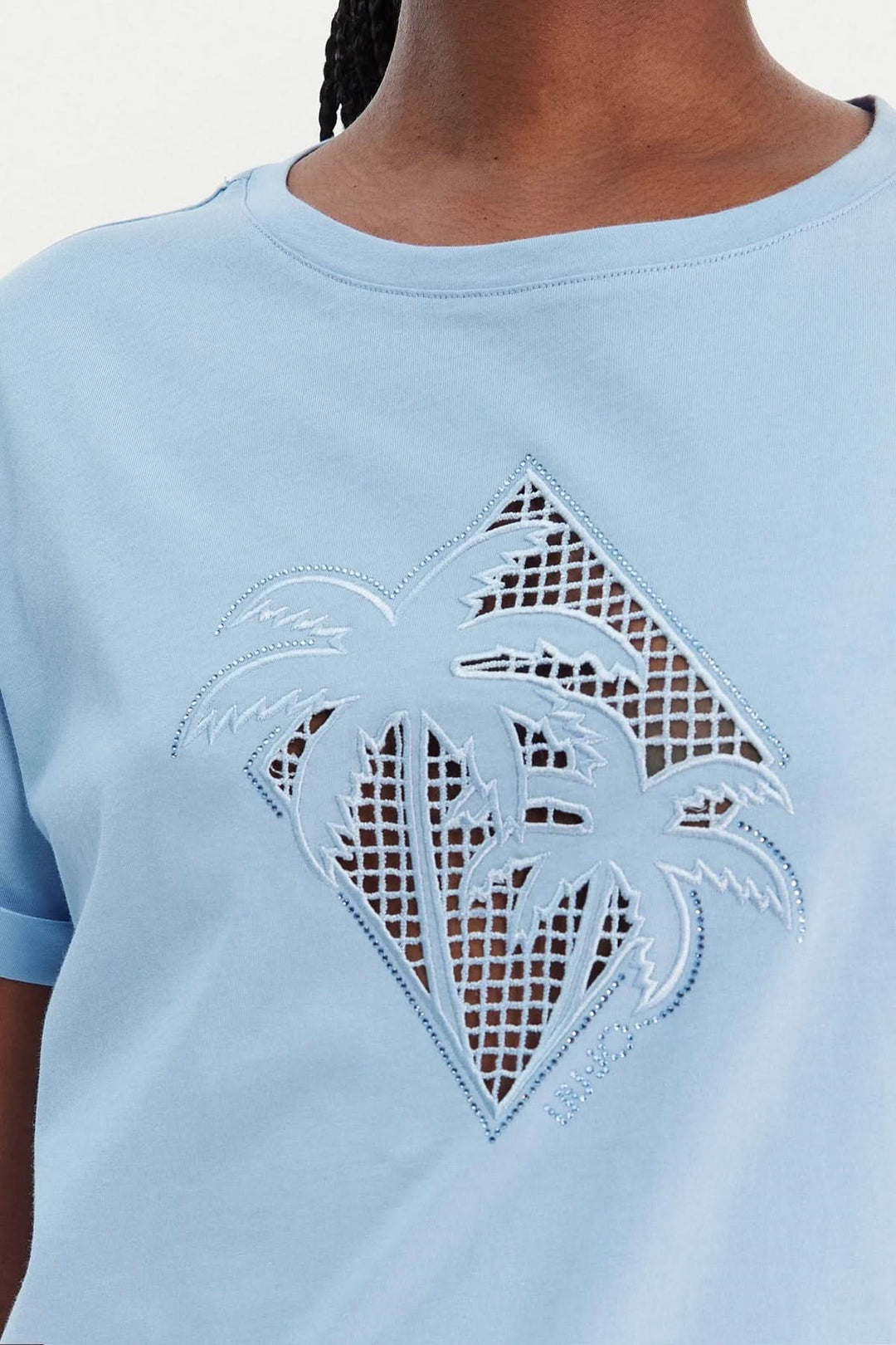 T-shirt with an openwork pattern