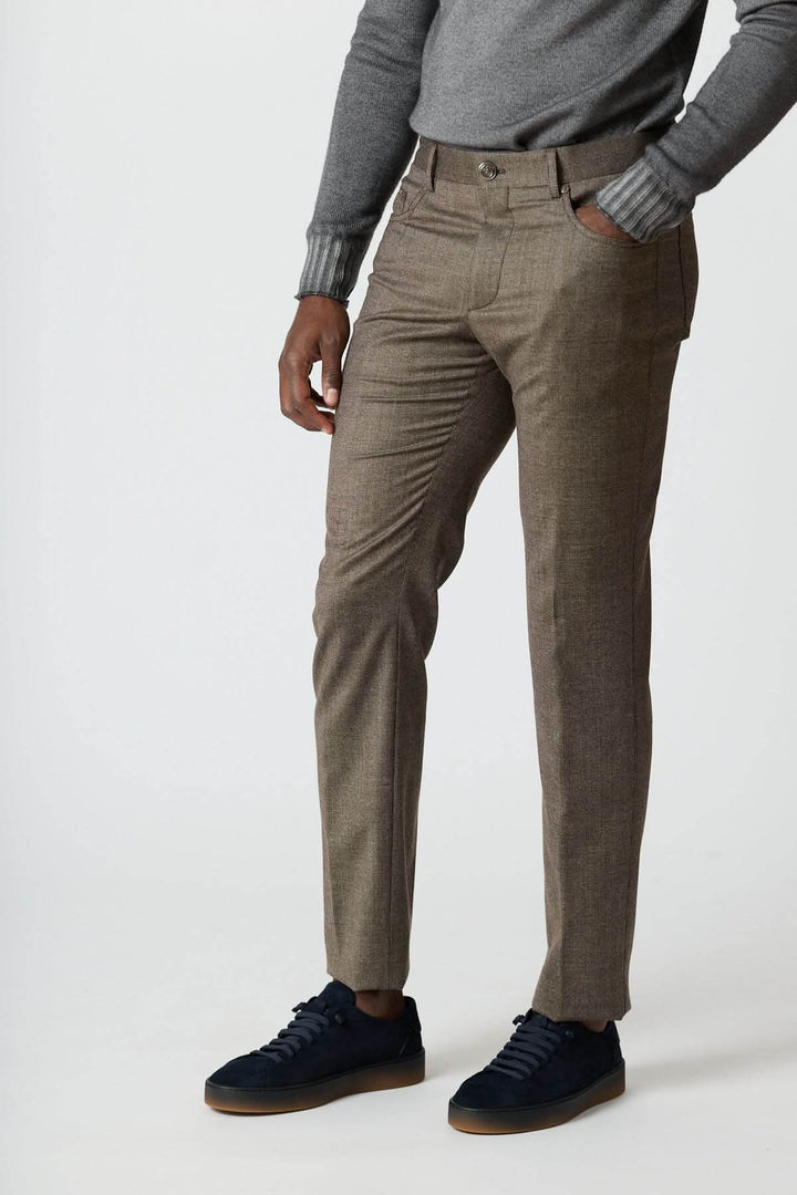 Pantalon habillé 5 poches en laine