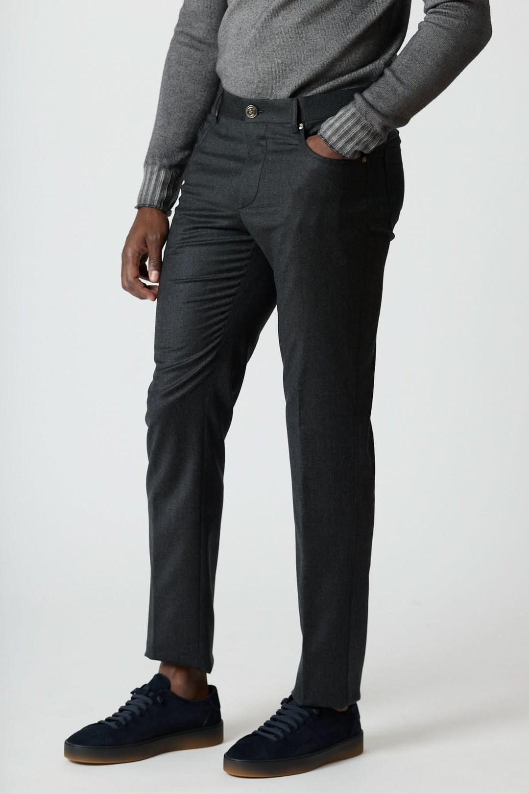 Pantalon habillé 5 poches en laine