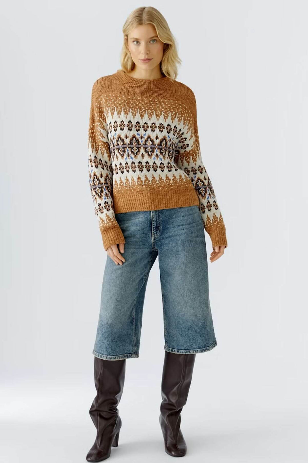 Chandail jacquard à motif nordique