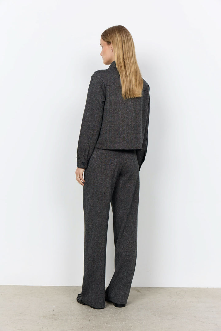 Hebe short herringbone-pattern blazer 