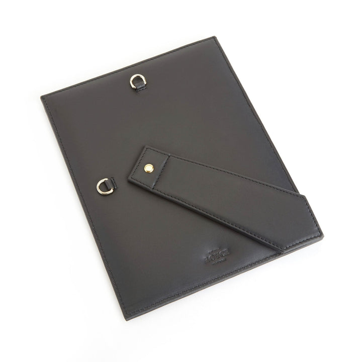 5" x 7" leather picture frame with drop-down door, crafted from full grain leather, ideal for personalized gifts.