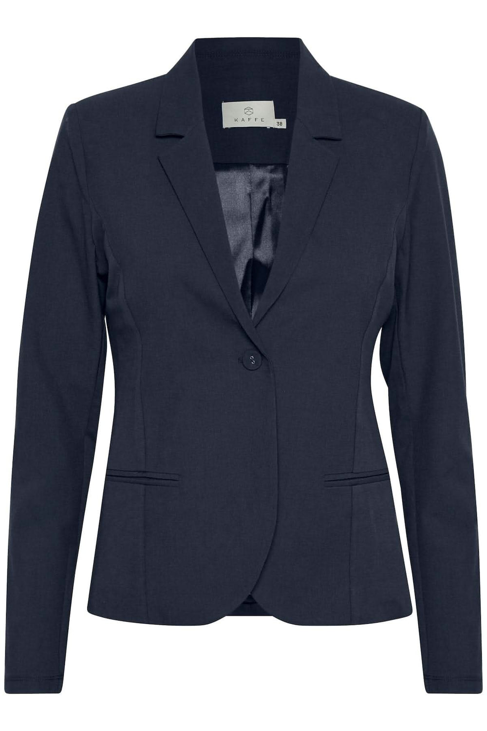 Blazer Kajillian chic, à boutons, deux poches, coupe régulière, parfait pour le bureau ou les événements.
