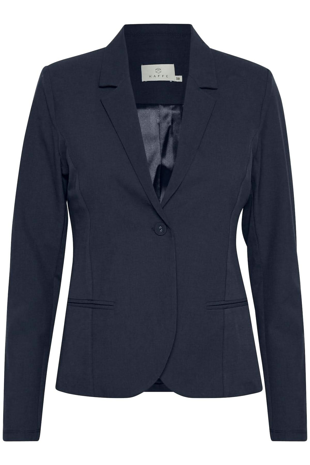 Blazer Kajillian chic, à boutons, deux poches, coupe régulière, parfait pour le bureau ou les événements.