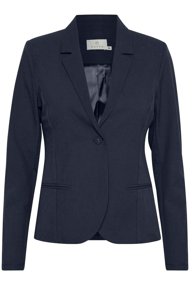 Blazer Kajillian chic, à boutons, deux poches, coupe régulière, parfait pour le bureau ou les événements.