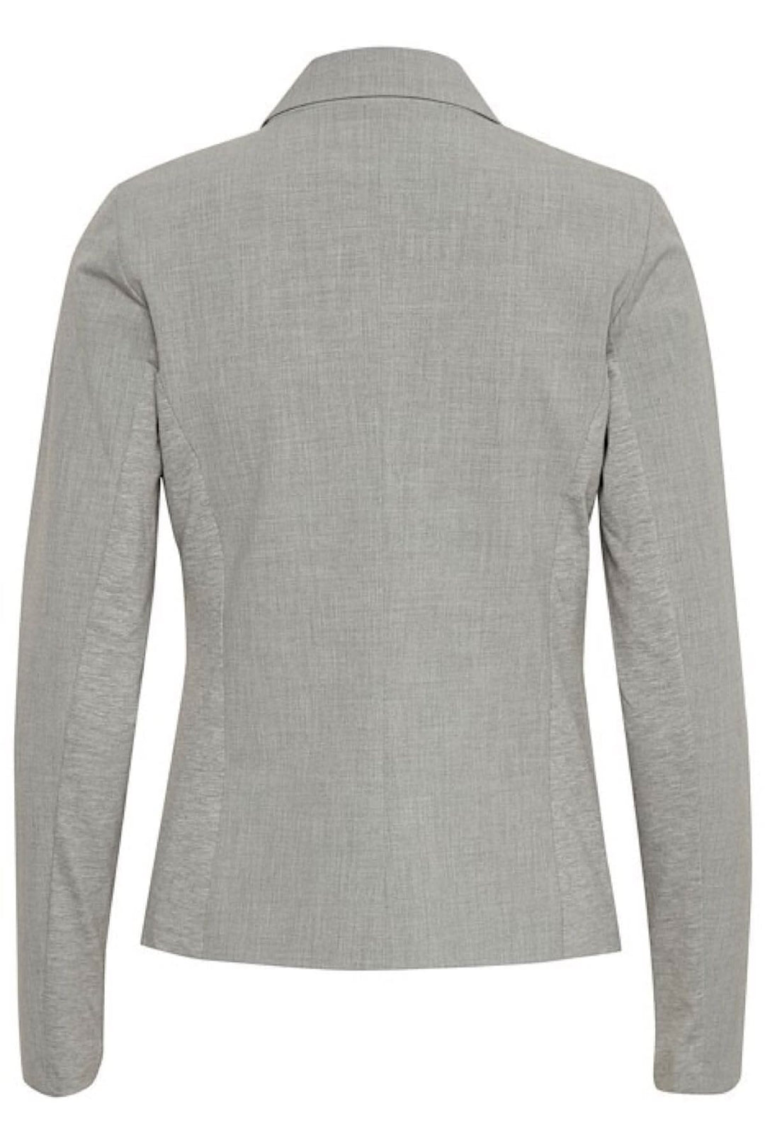 Veste Blazer Kajillian vue arrière, couleur grise, coupe régulière parfaite pour le bureau.