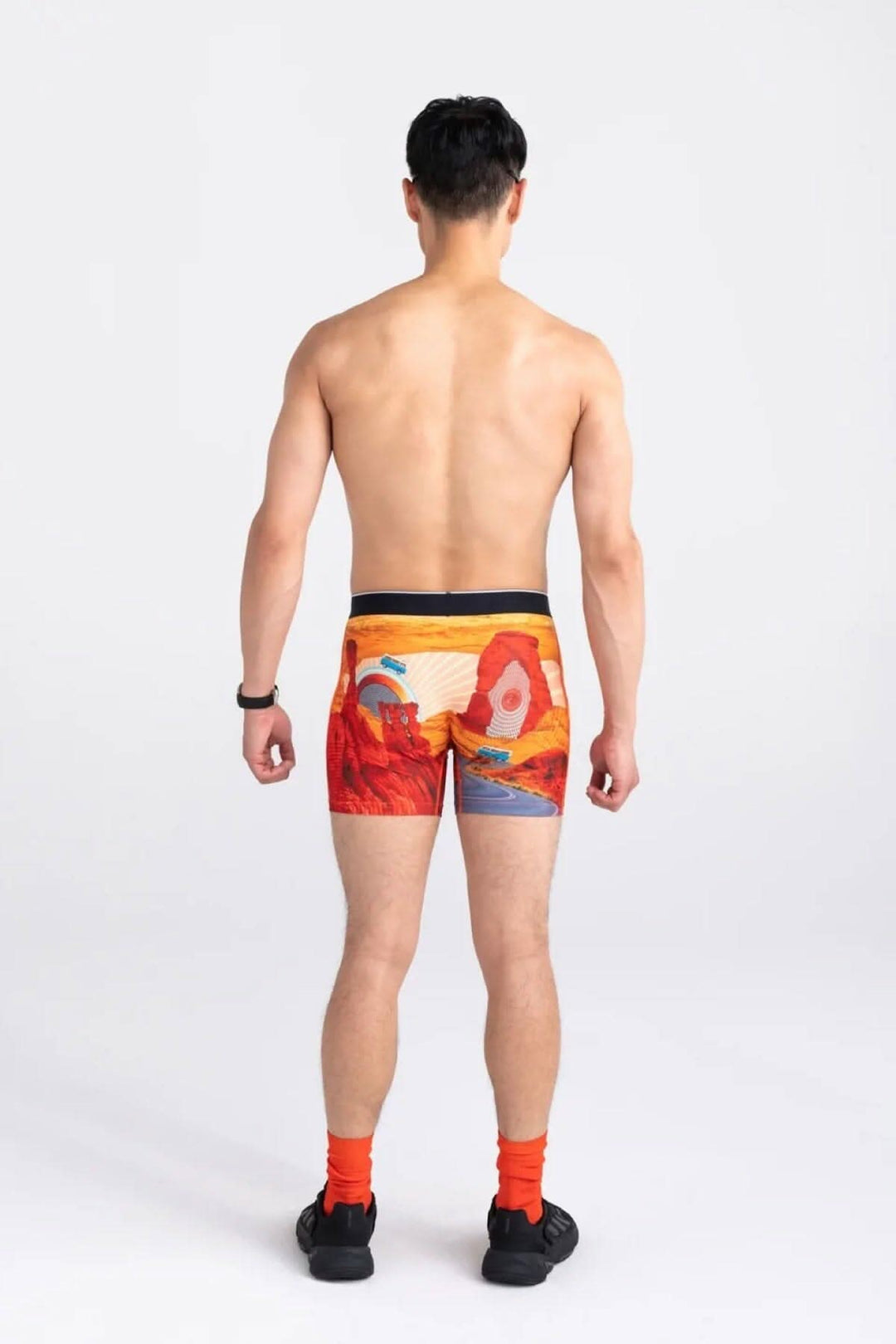 Boxer Hoodoo U Love : design vibrant inspiré des parcs nationaux, coupe slim, parfait pour le sport.