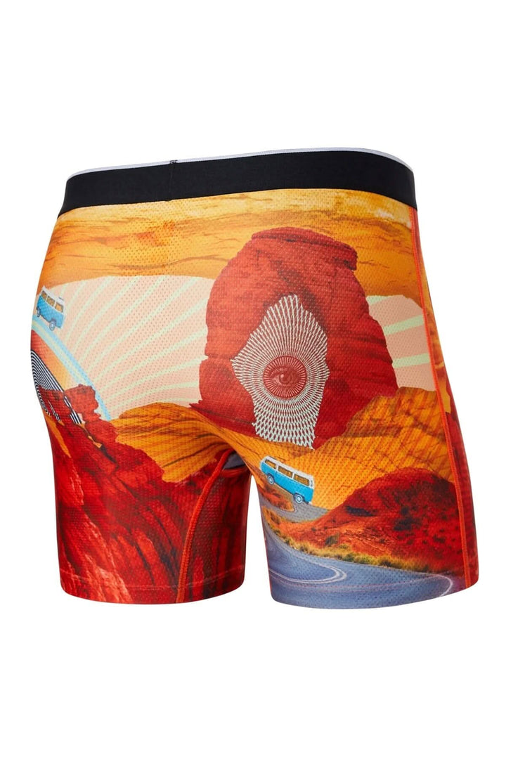 Boxer Hoodoo U Love avec imprimé inspiré des parcs nationaux, confectionné en maille respirante.