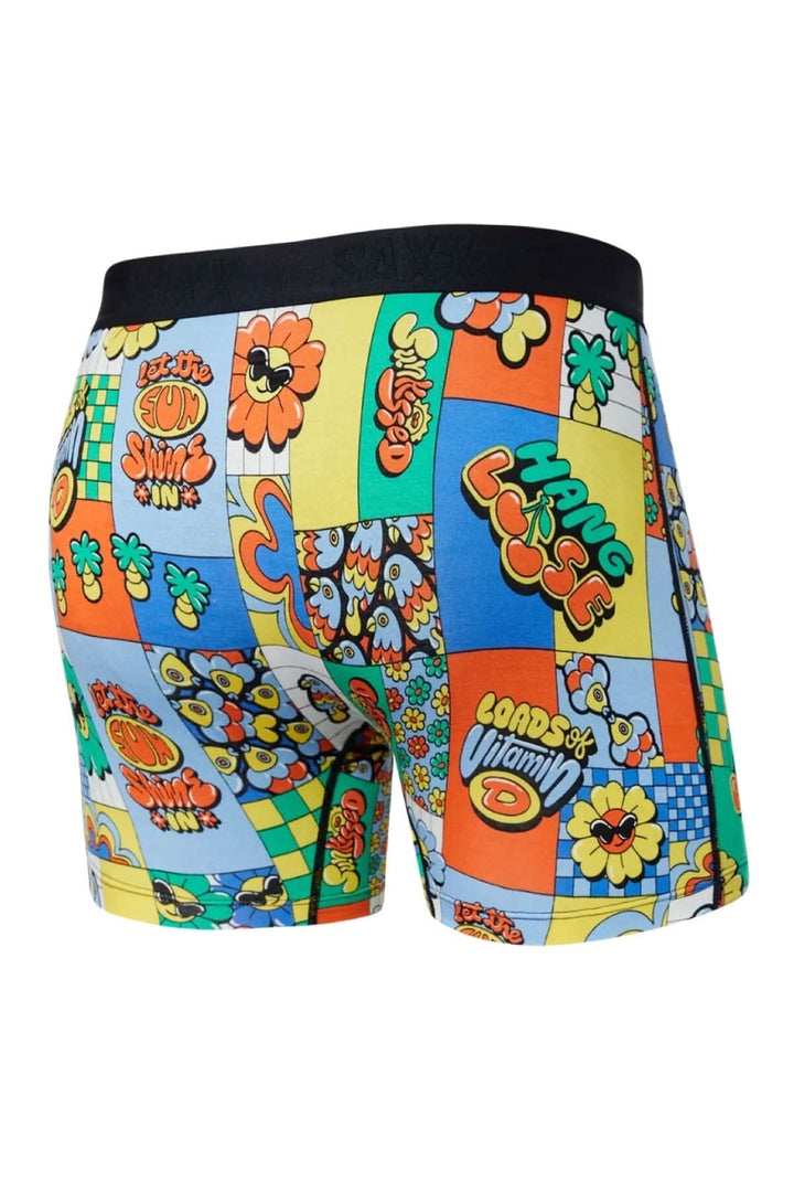 Boxers super doux à motif coloré "Laissez le soleil briller" pour un confort quotidien, coupe slim.