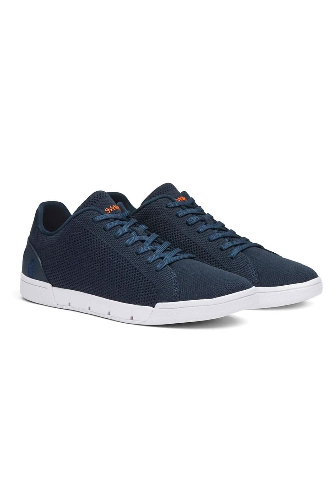 Chaussures tricot Breeze Tennis en bleu marine, légères et respirantes, semelle en caoutchouc pour durabilité.