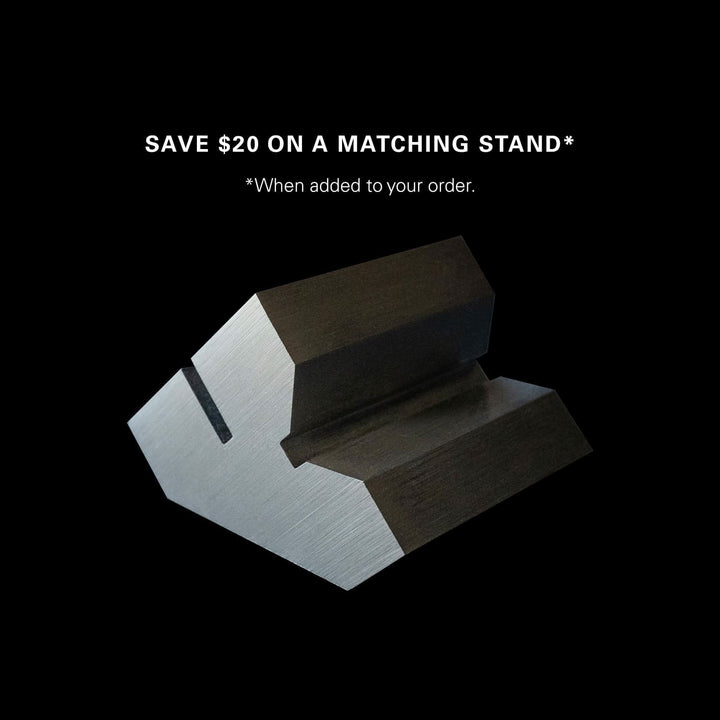 Promo image for a matching stand with a $20 discount when added to the order.