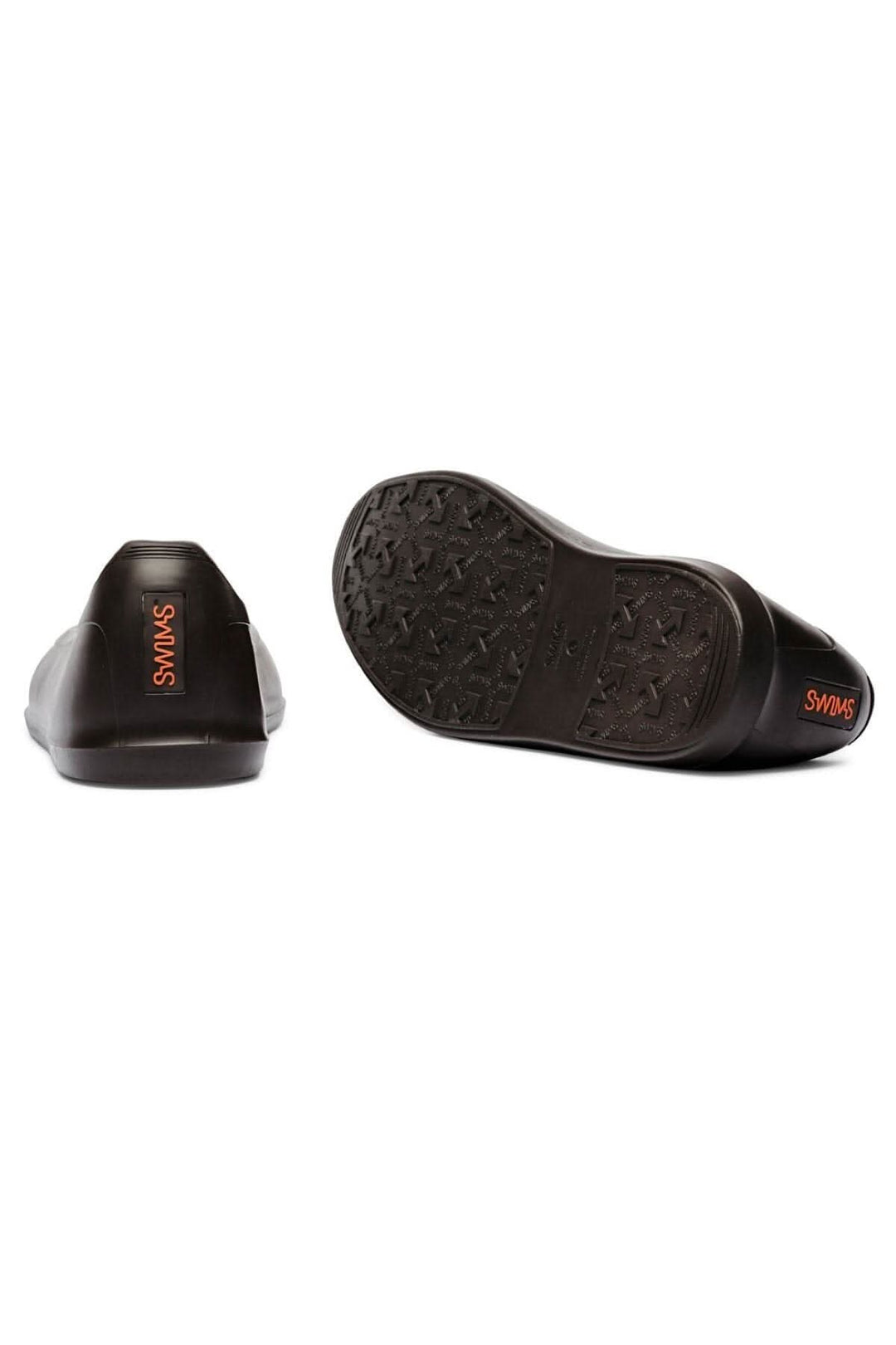 Galoche brune SWIMS, design élégant, protège contre la pluie et la neige, confort et style.