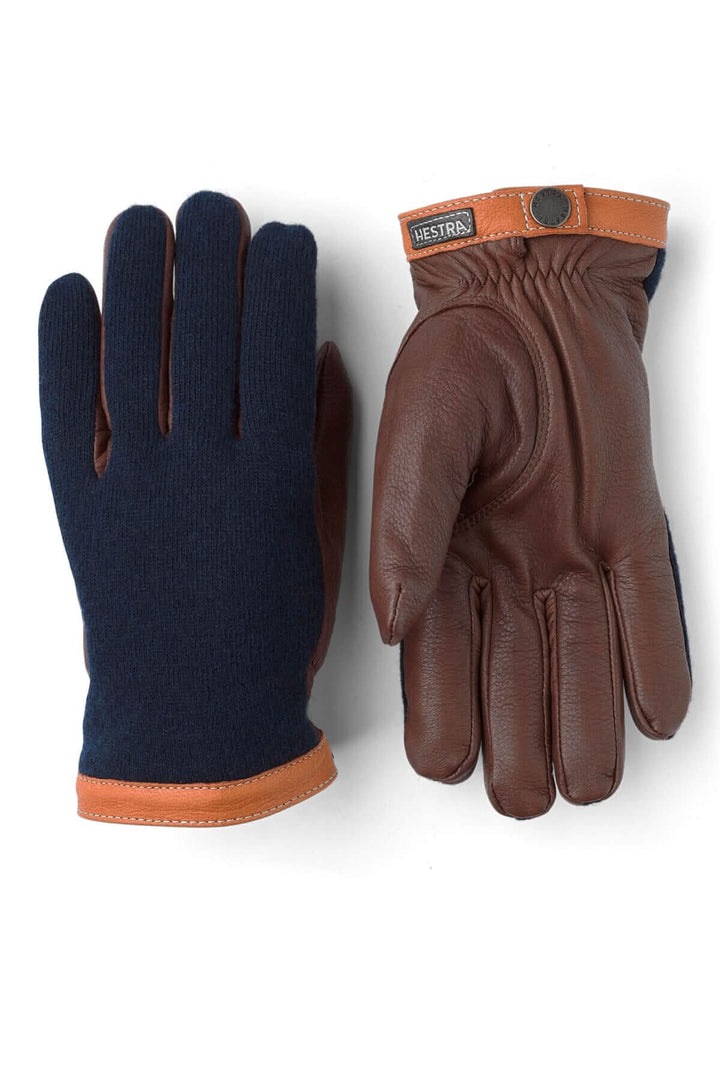 Gants en daim et tricot de laine, doublure chaude, cuir de chèvre, style 20450-390400.