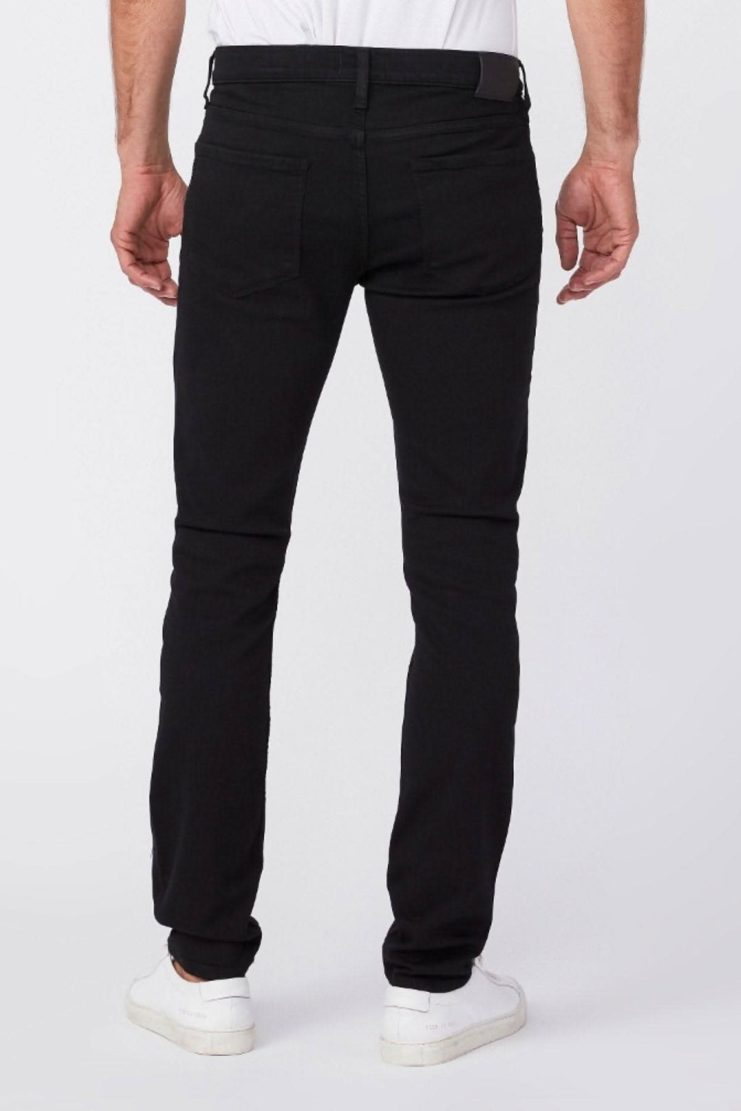Jean noir slim Lennox vue arrière, ajustement confortable en denim TRANSCEND, style décontracté ou habillé.