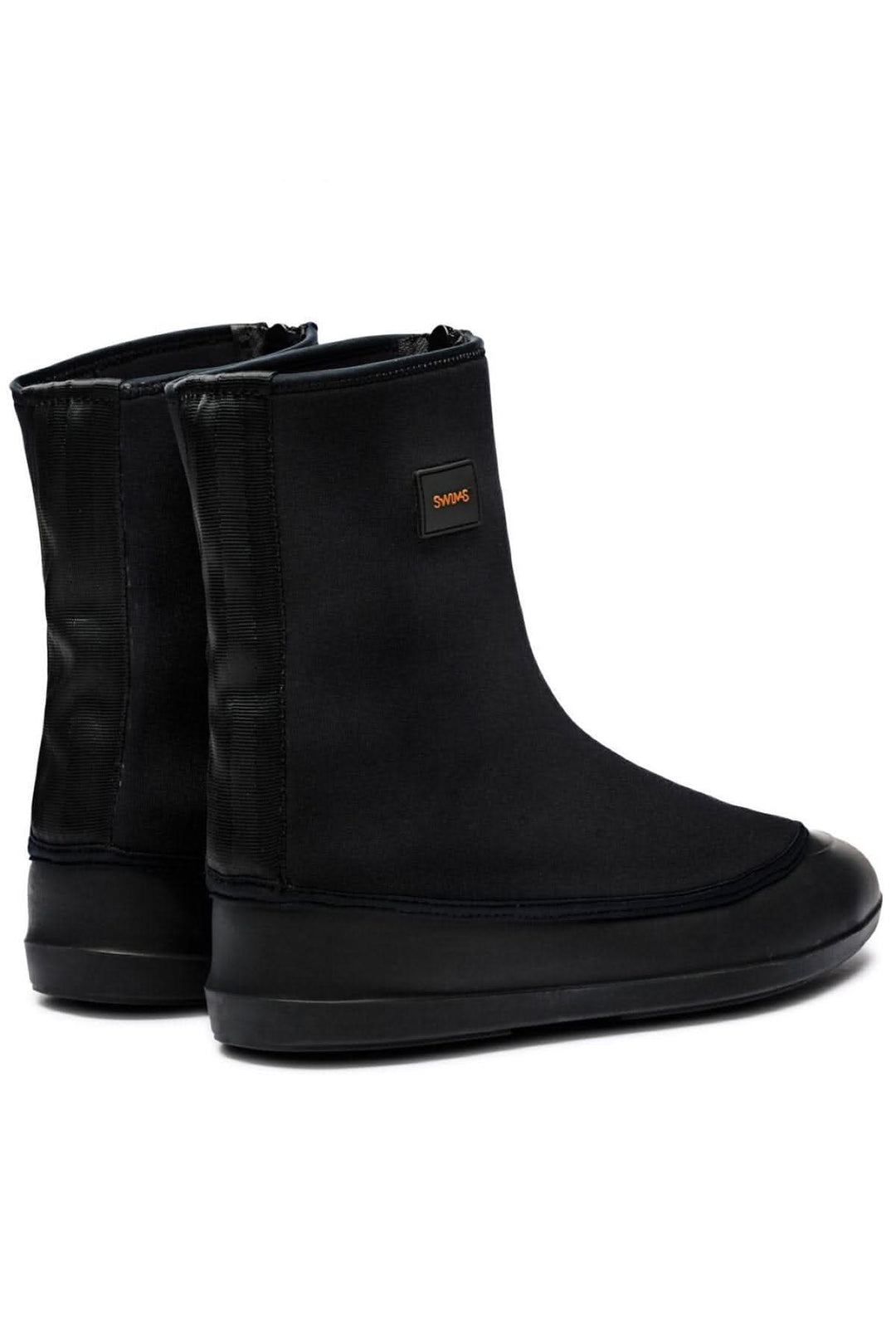Bottes Le Mobster noires en néoprène imperméable avec semelles en caoutchouc naturel pour une adhérence optimale.