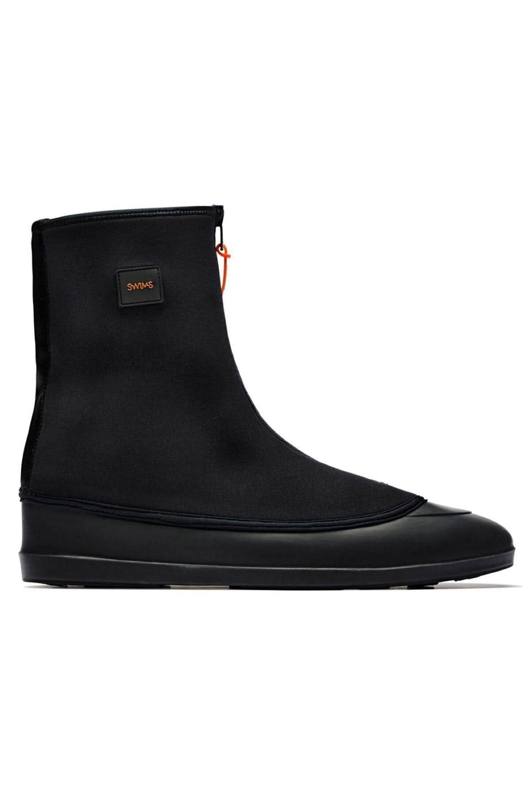 Bottes Le Mobster en néoprène noir, imperméables avec semelle en caoutchouc naturel, idéales pour les journées humides.