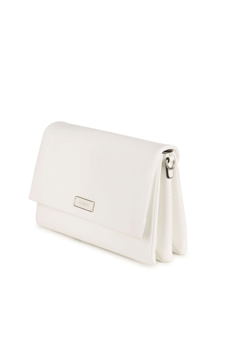 Sac à main blanc Le Valeria 3-en-1 avec chaîne, élégant et pratique pour un rangement optimal.