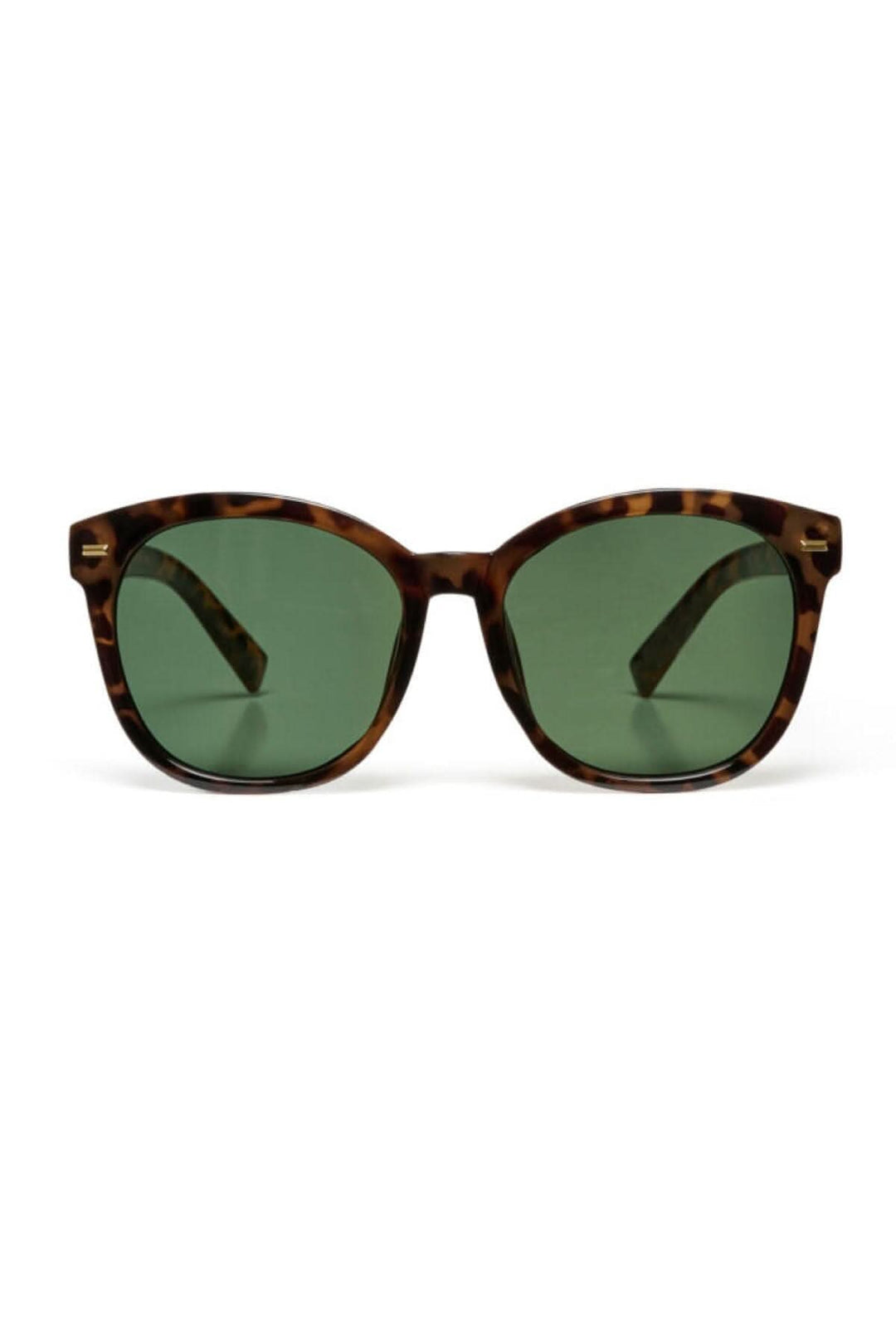 Lunette de soleil Narian avec monture écaille et verres verts, modèle tendance et essentiel pour l&