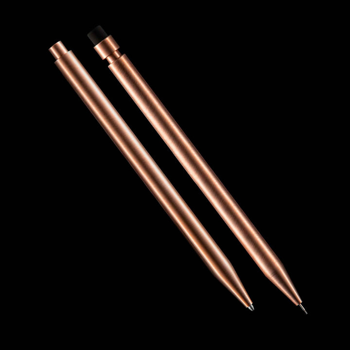 Stylo Modern Fuel, stylos en métal cuivré, design épuré et élégant, idéal pour le travail et les études.