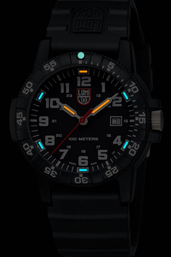 Montre Luminox Leatherback Sea Turtle, résistance à l'eau 100 mètres, éclairage autonome, mouvement à quartz.