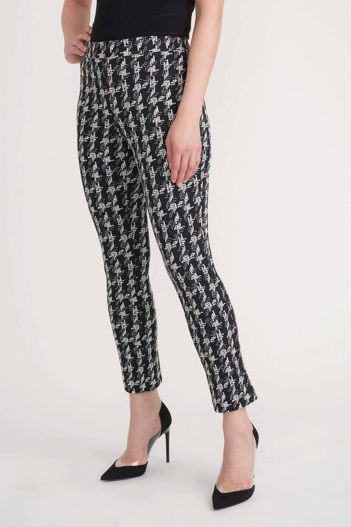 Pantalon à texture avec taille élastique, sans poches, de la collection Joseph Ribkoff.