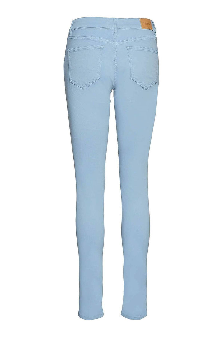 Pantalon Alice II bleu ciel, taille basse, coupe ajustée, 97% coton, 3% élasthanne, style 30302987.