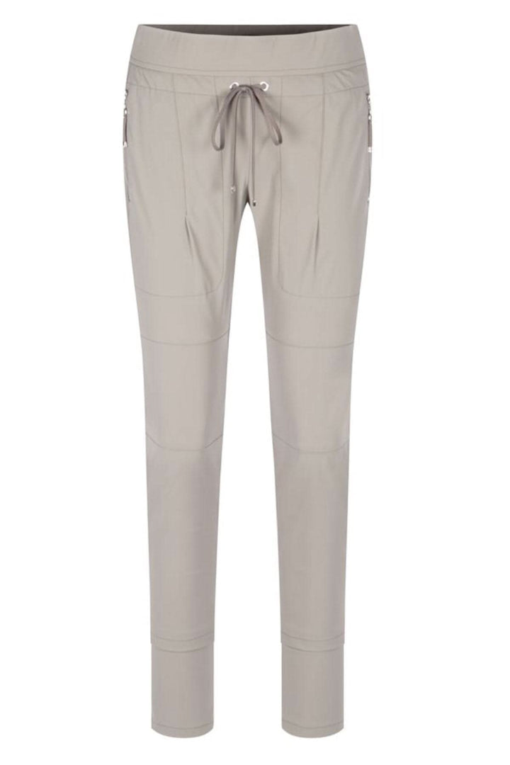 Pantalon Candy en tissu de haute qualité, coupe élégante, avec cordon de serrage et poches zippées décoratives.