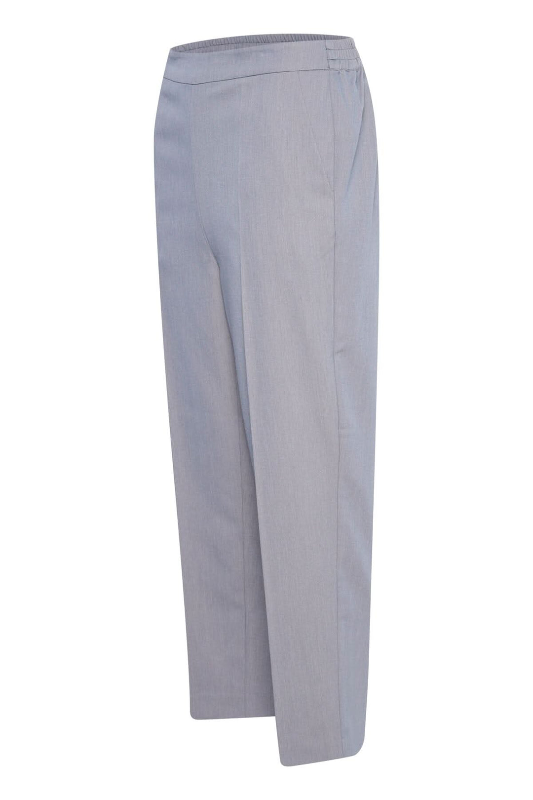 Pantalon court sakura pour femme, coupe étroite, tissu léger, idéal pour le bureau, couleur bleue.