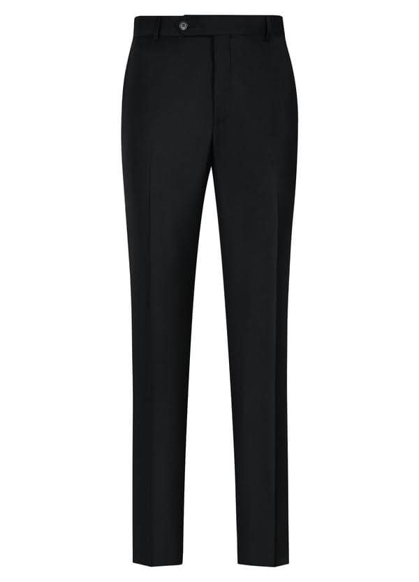 Pantalon en laine Samuelsohn noir, habillé et élégant, fabriqué au Canada, 100% laine, article N62 SUPER 130'S.