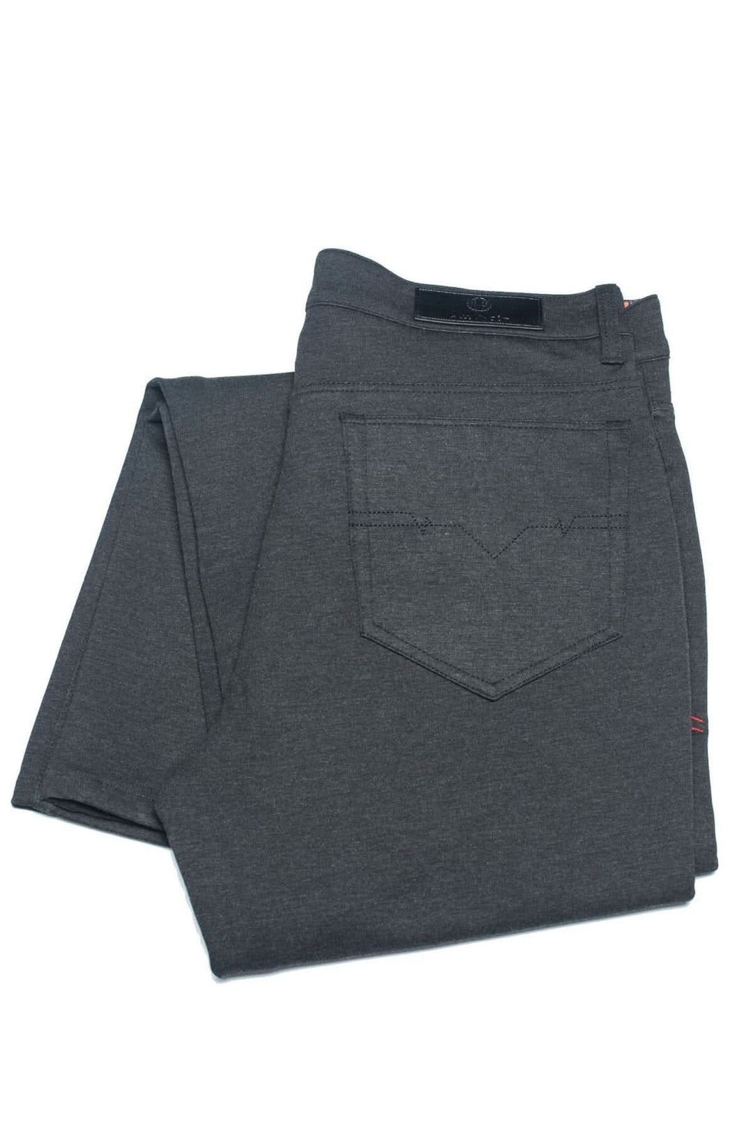 Pantalon extensible habillé Au Noir, ultra stretch, gris, avec 5 poches, confort et style pour homme.