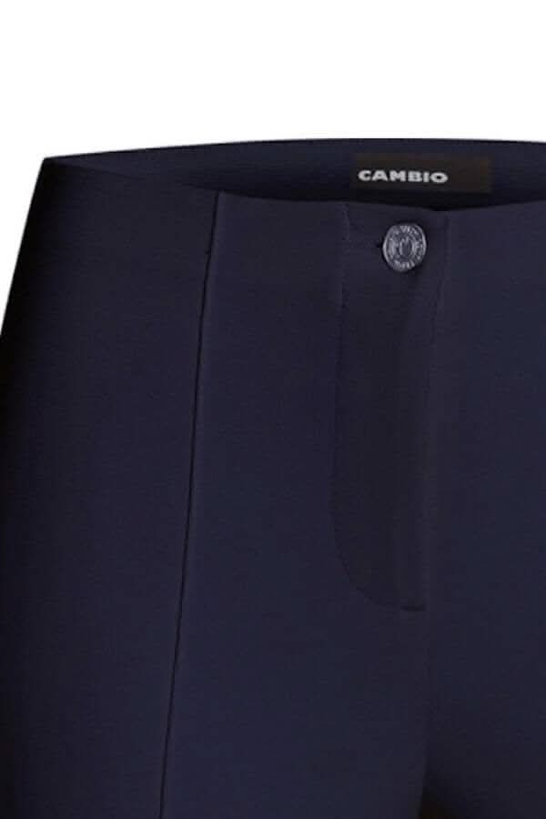 Pantalon slim Ros de Cambio avec taille élastique et fermeture éclair, style moderne et épuré.