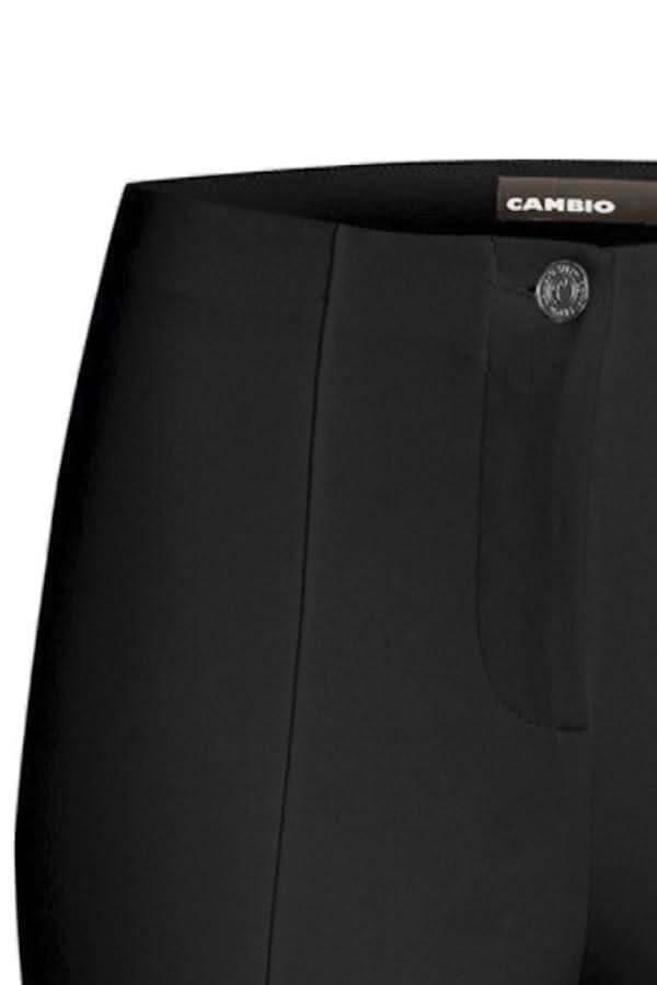 Pantalon slim Ros de Cambio en tissu techno avec taille élastique et fermeture éclair, coupe courte et élégante.