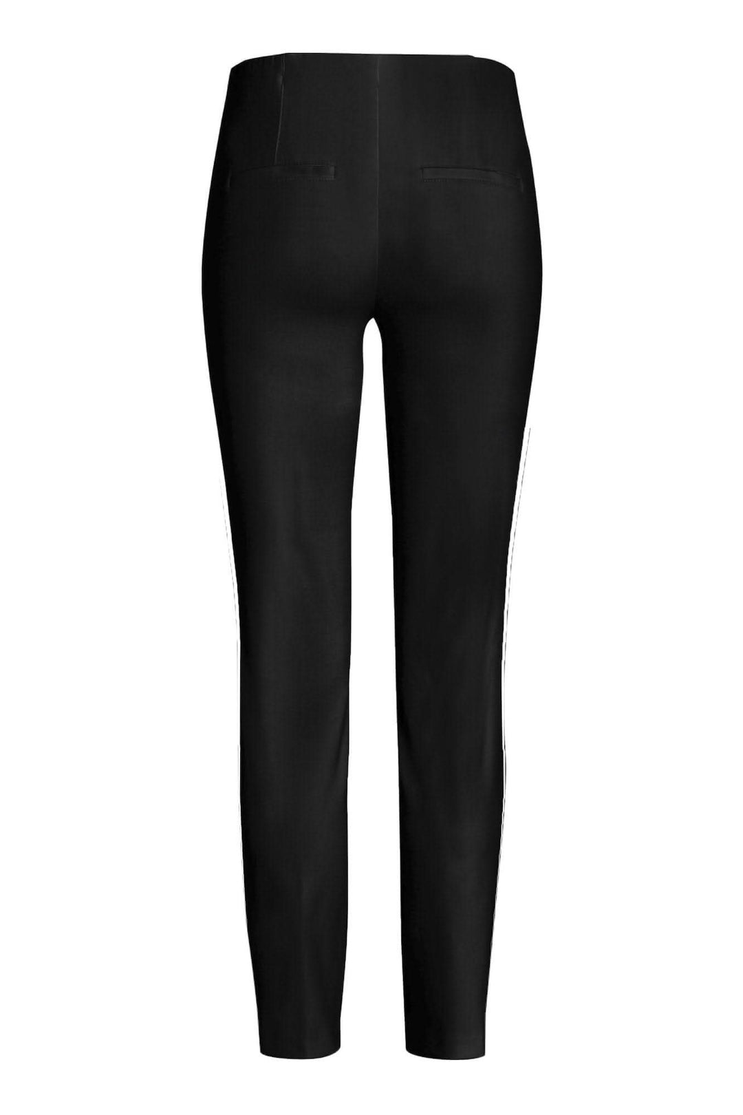 Pantalon slim Ros de Cambio, vue arrière, avec taille élastique et poches passepoilées, en tissu techno.
