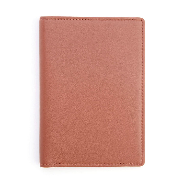 Porte-passeport en cuir américain, couleur rose, élégant et pratique pour les voyageurs.