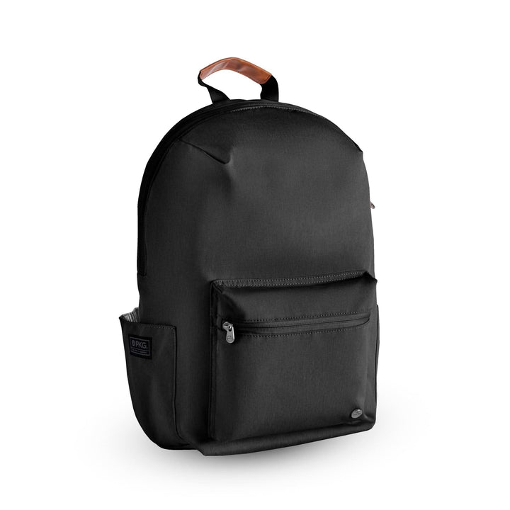 Sac à dos PKG Granville 22L noir, en tissu recyclé, parfait pour le quotidien avec grande poche.
